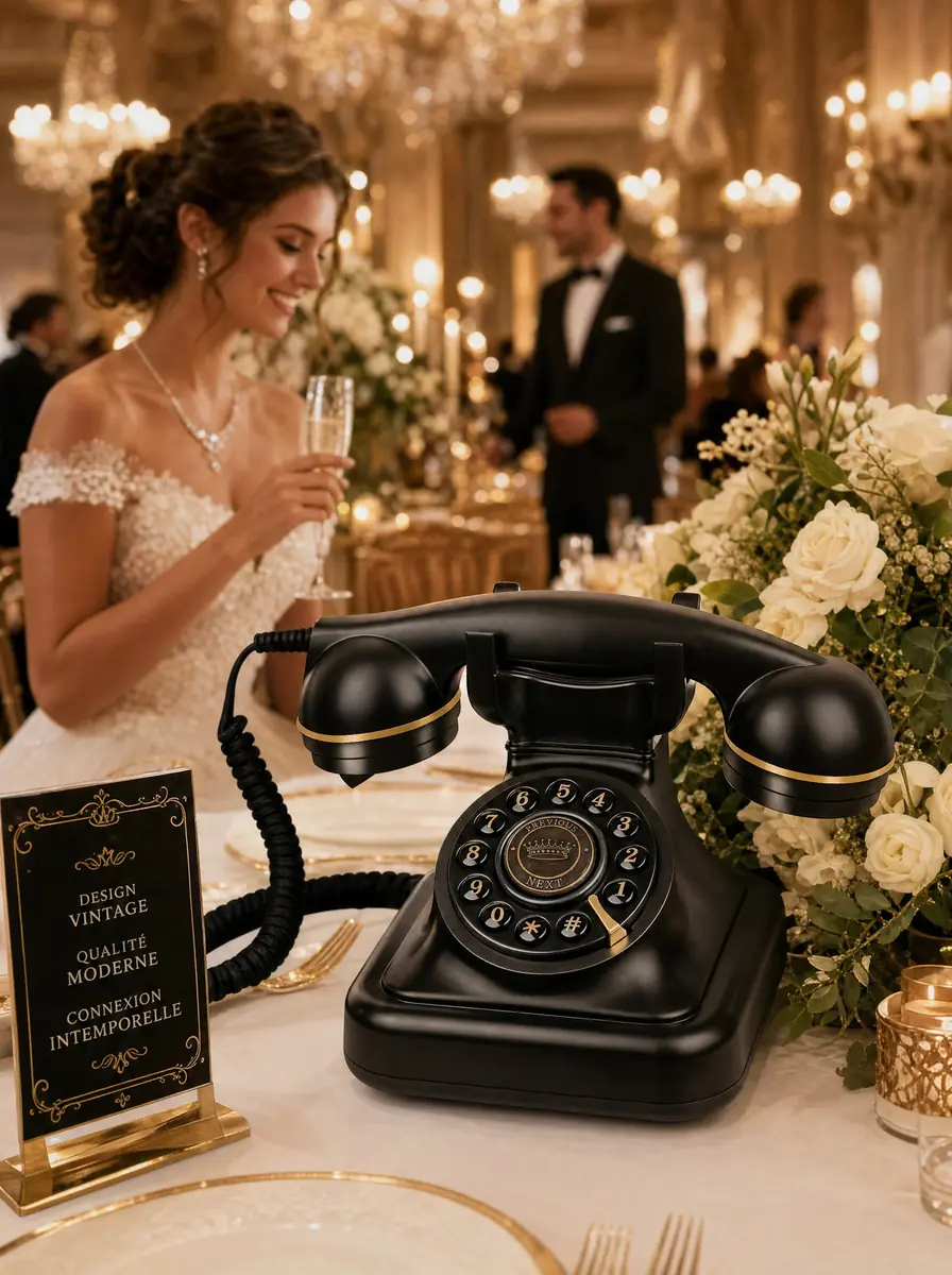 Téléphone vintage livre d'or